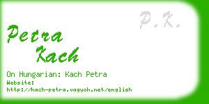 petra kach business card